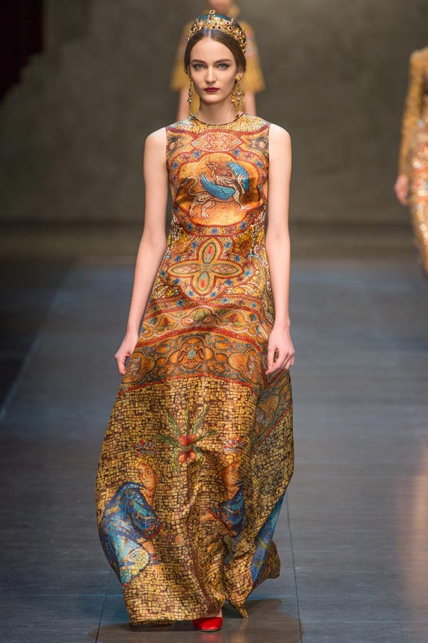 dolce and gabbana mosaic dress