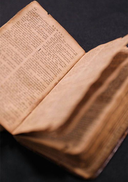 Bible open to the book of Romans