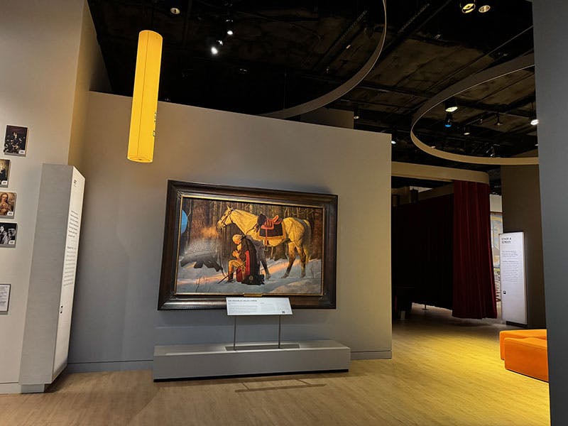 The Prayer at Valley Forge by Arnold Friberg on view at Museum of the Bible