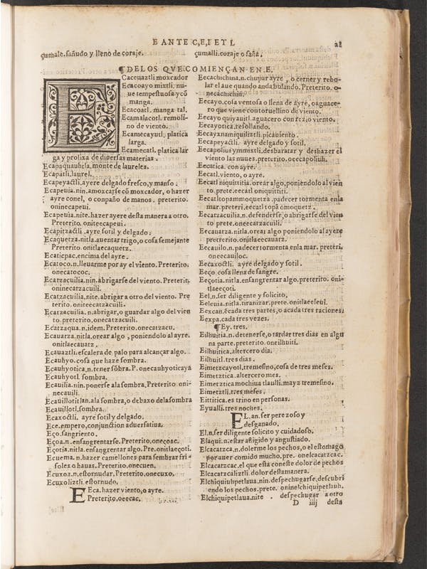 Edition printed in a double-column format; each alphabetical section marked with a decorative woodcut initial 