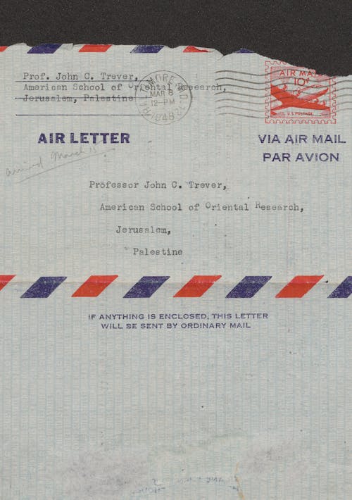 Letter from Professor W. F. Albright
