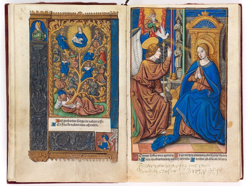 An example from a prayer book in the museum’s collections shows the typical design of a Jesse Tree.