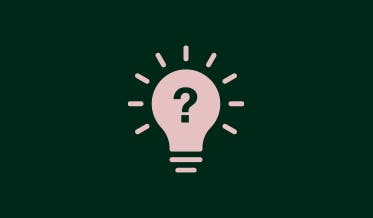 question mark in a glowing light bulb