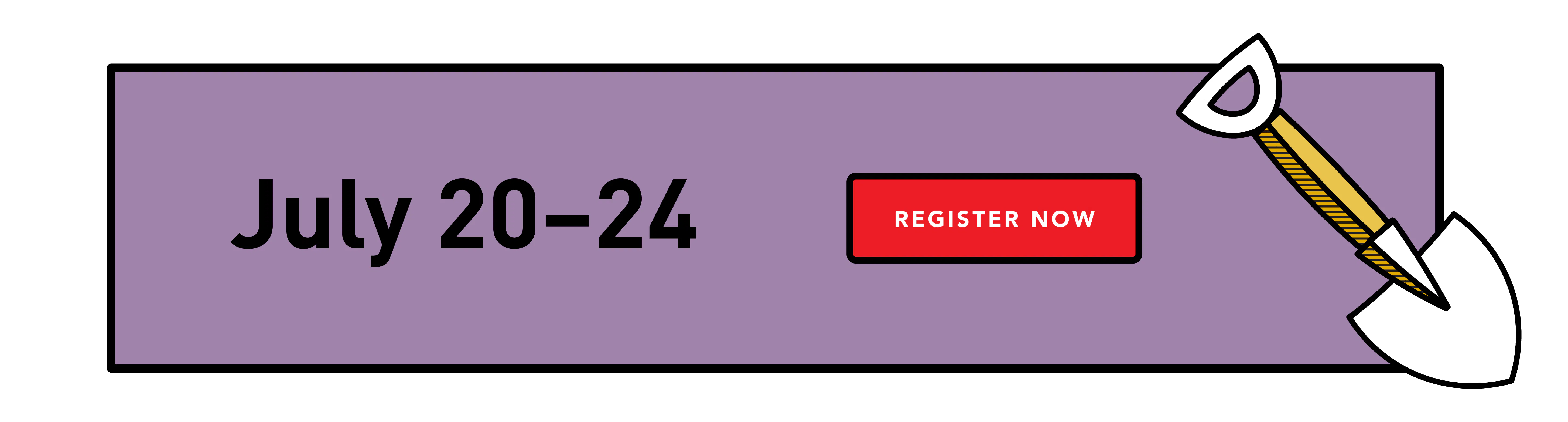 Explorer's Club: July. Leads to the registration page for the July camp dates.