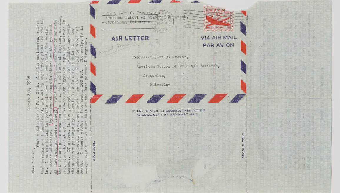 Letter from William F. Albright to John C. Trever