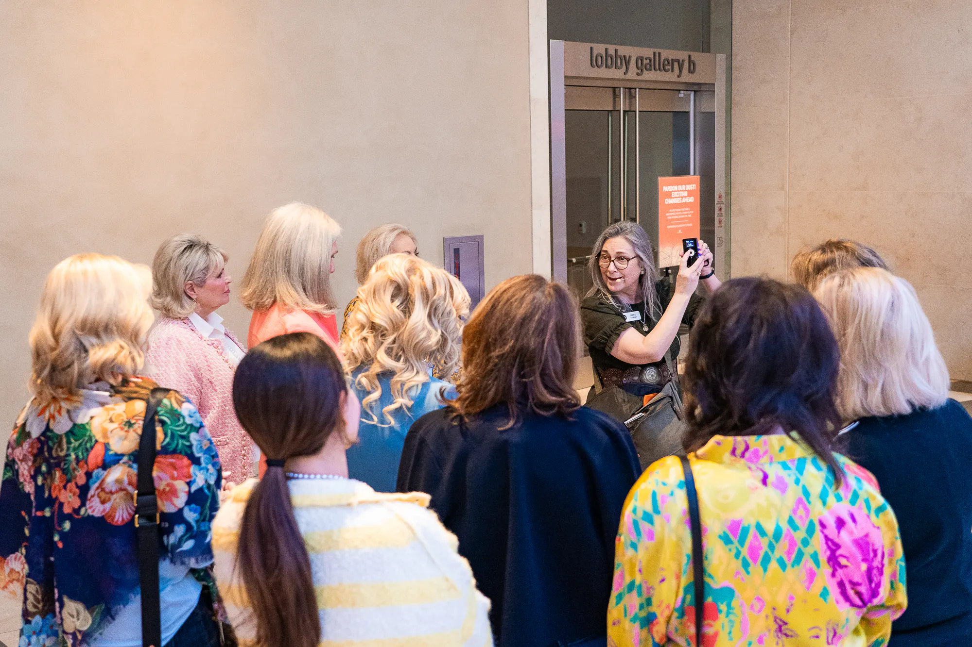 Deborah Ramsey giving a tour to MOTB guests