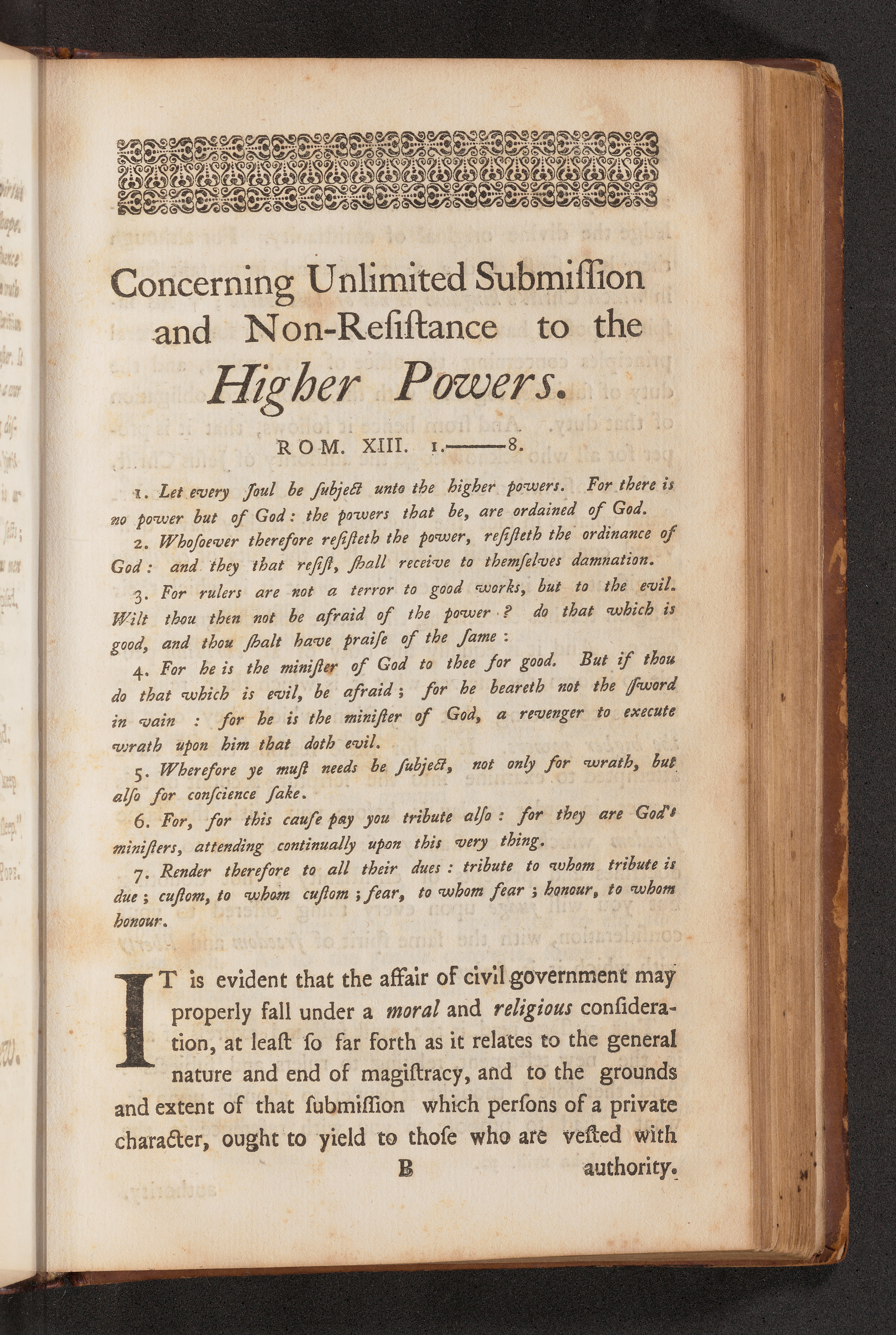 Title page of Jonathan Mayhew's sermon 