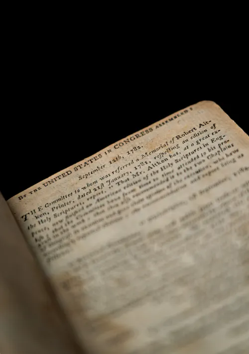 Shot of a page from the Aitken Bible