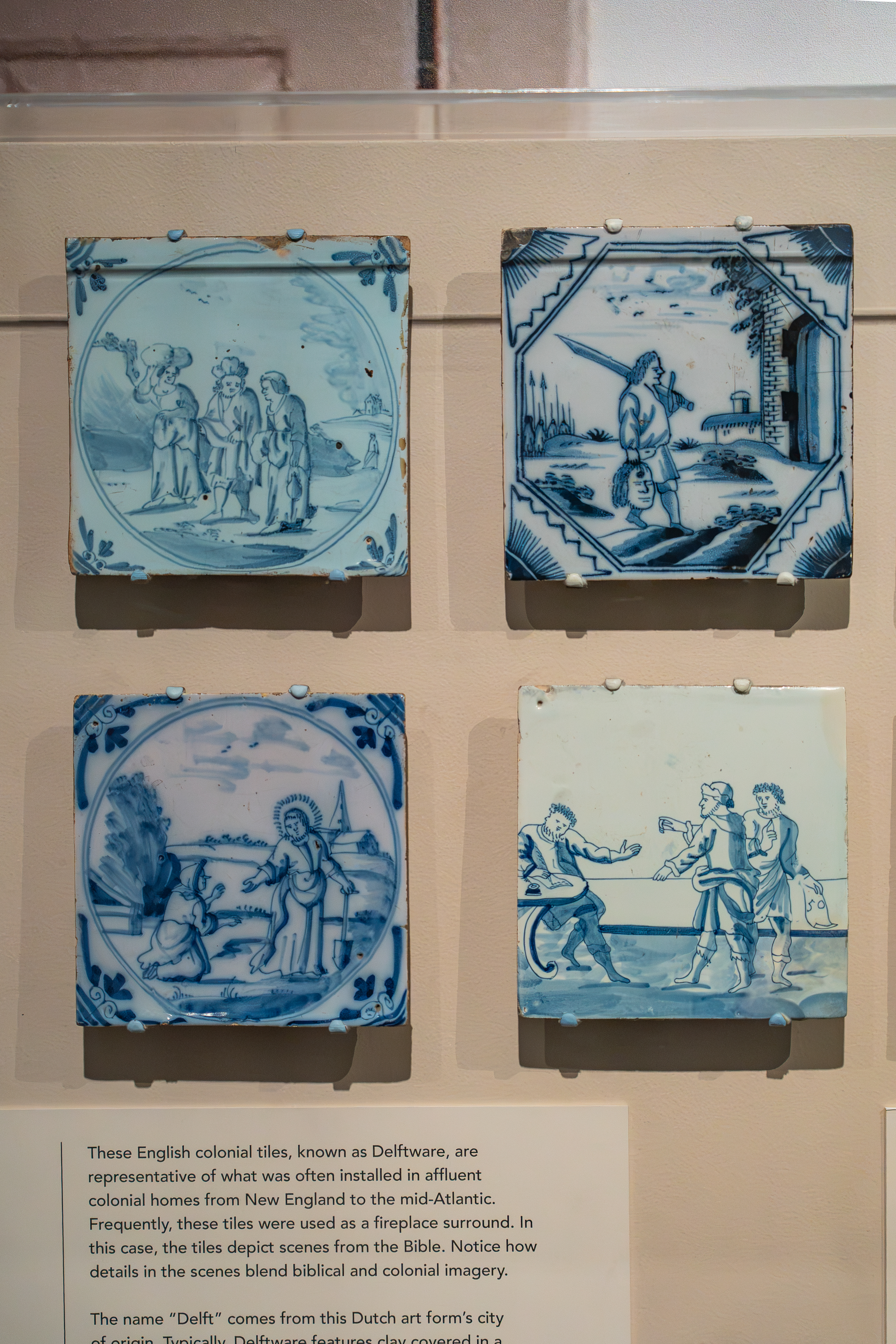 Ten biblical tiles on display in Sacred Liberty