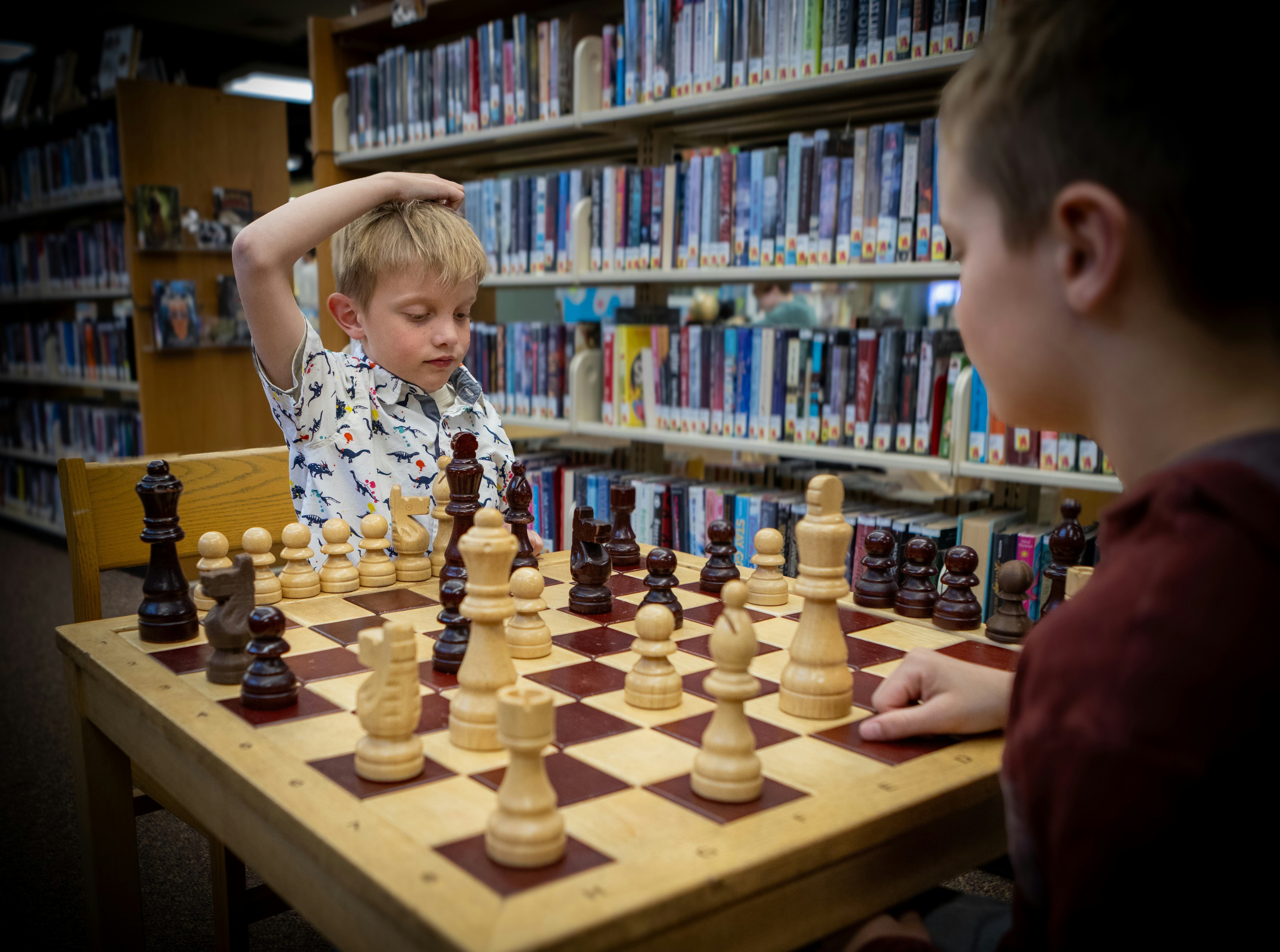 kids playing chess