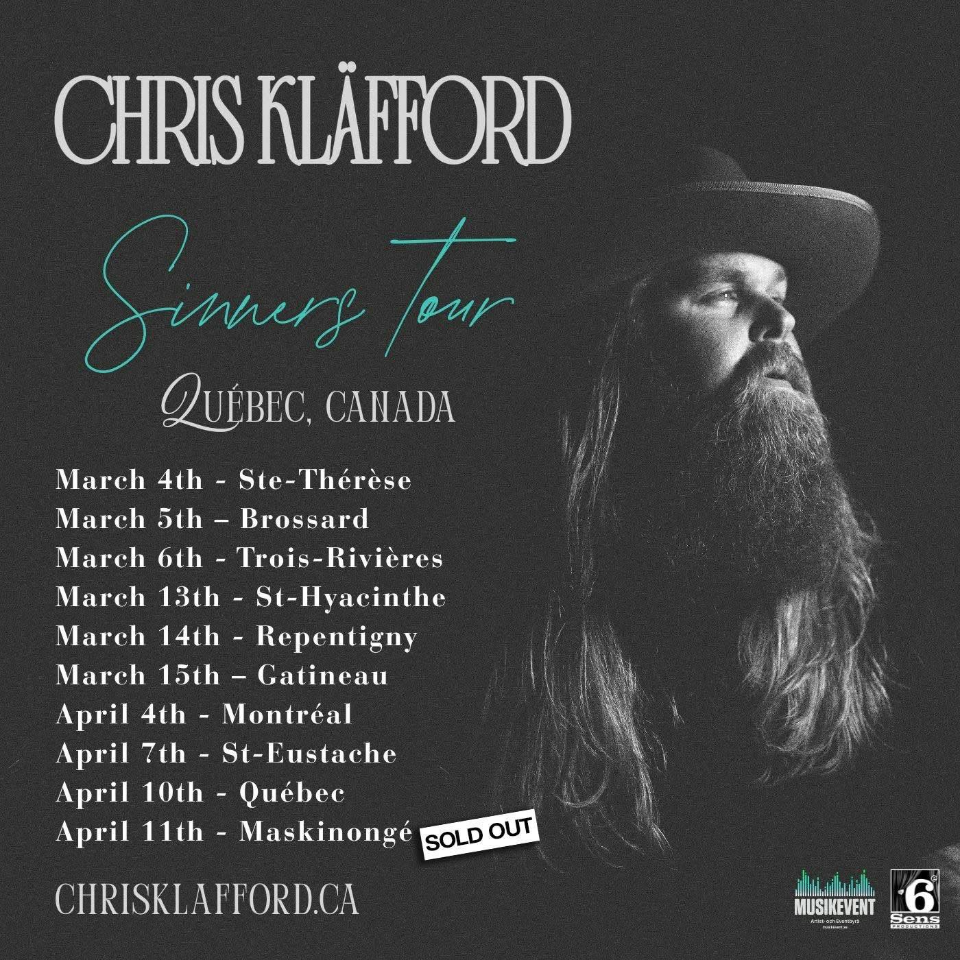 Chris Kläfford –Sinners Tour