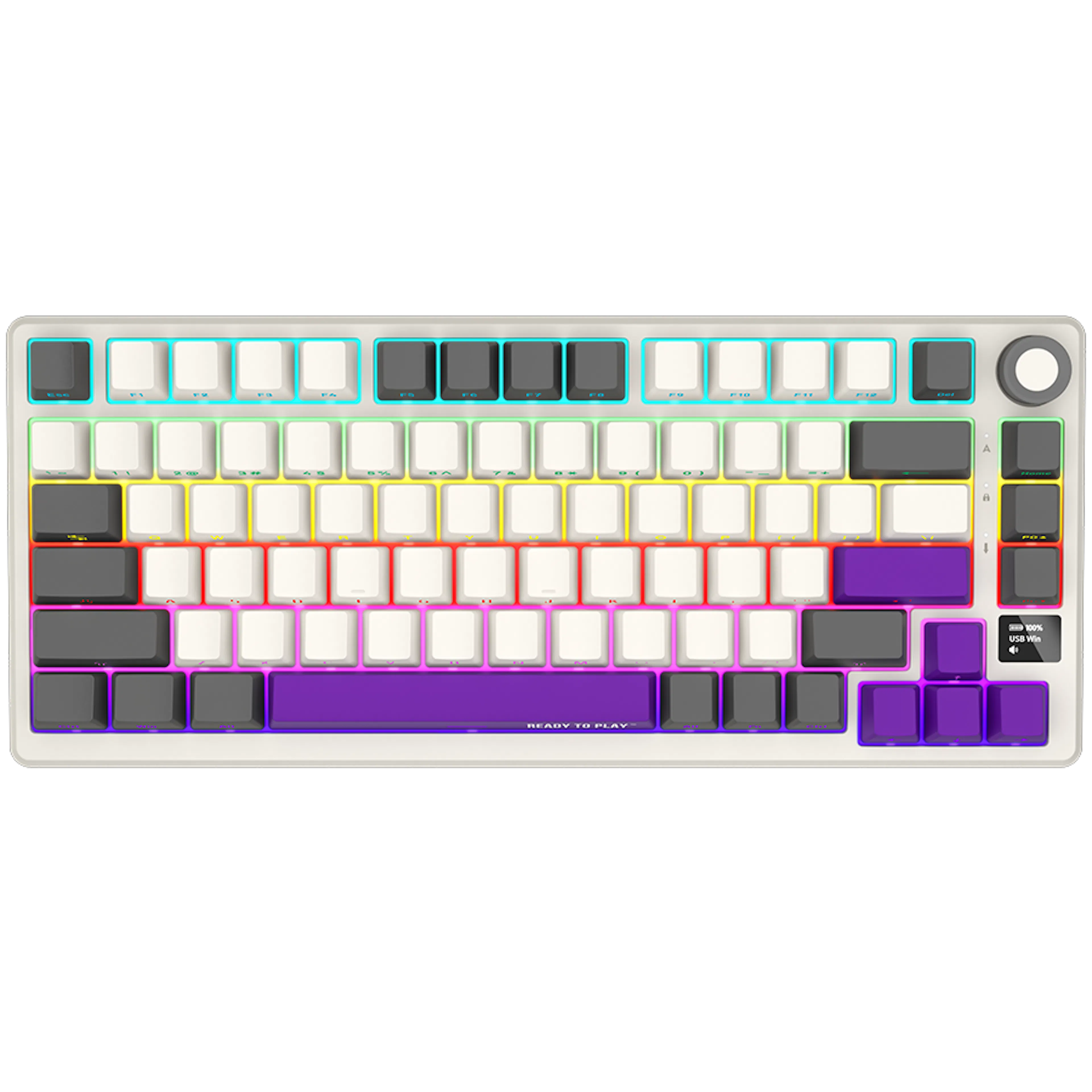 Lorgar KBP7075W – Wireless 75% Mechanical Gaming Keyboard - Beige