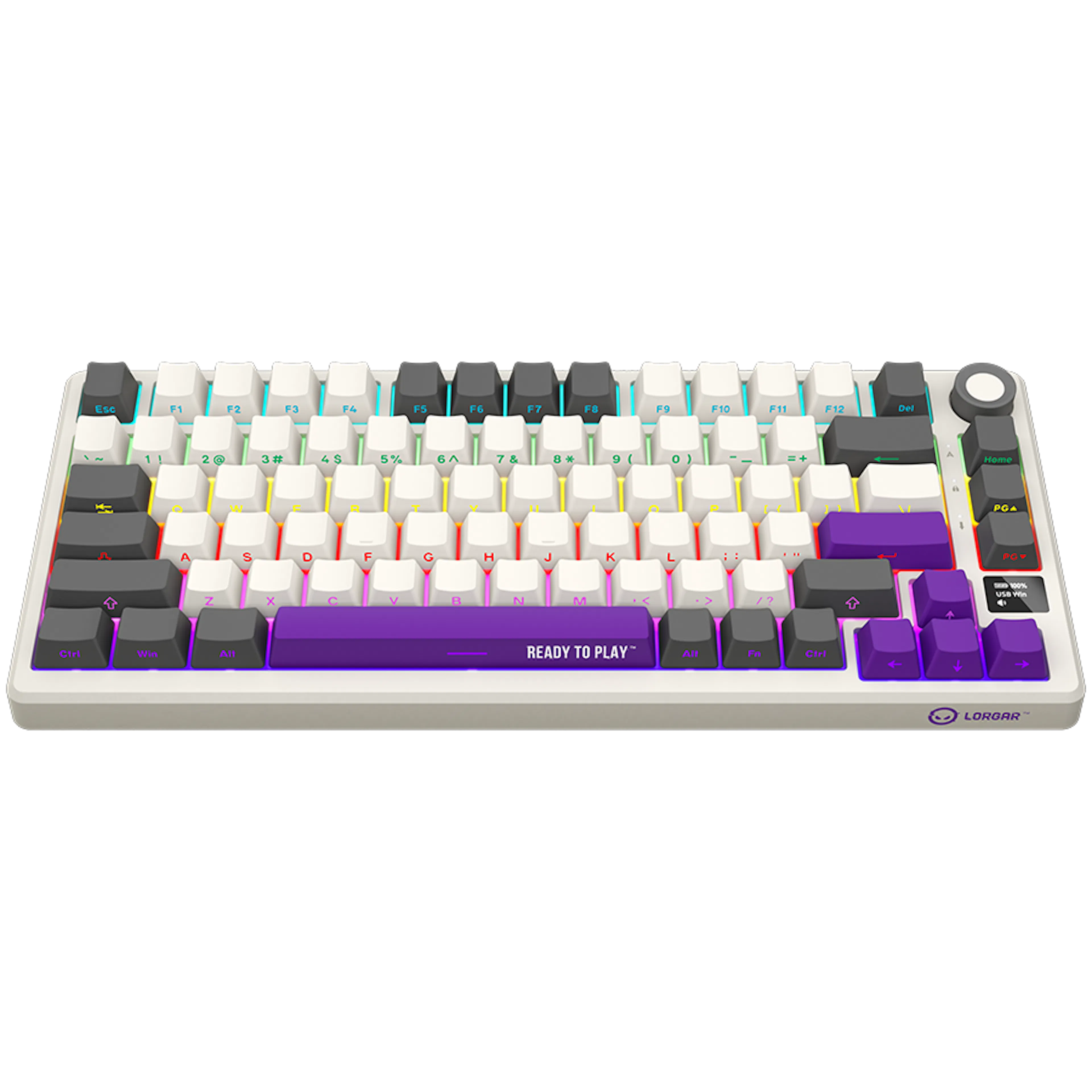 Lorgar KBP7075W – Wireless 75% Mechanical Gaming Keyboard - Beige