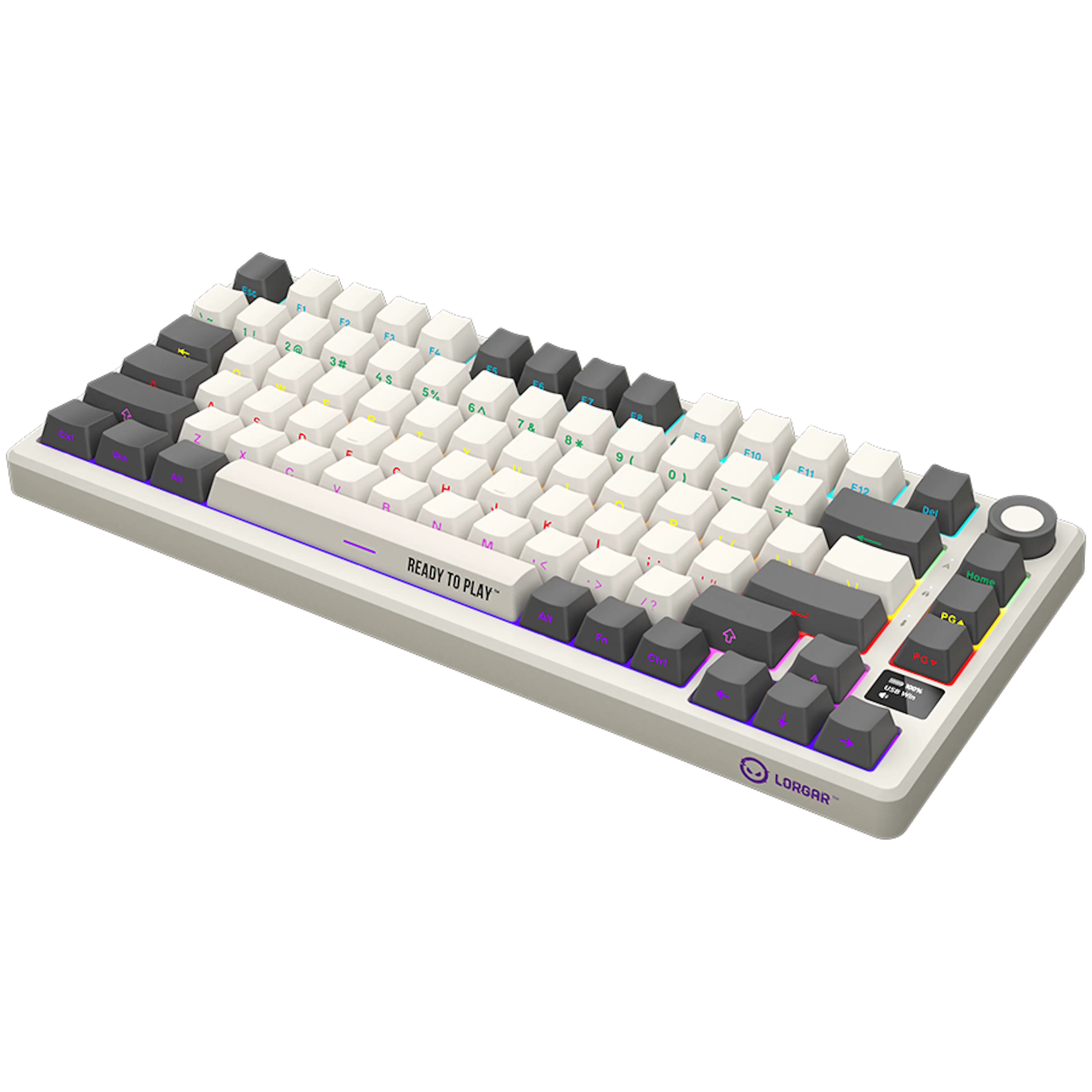 Lorgar KBP7075W – Wireless 75% Mechanical Gaming Keyboard - Beige