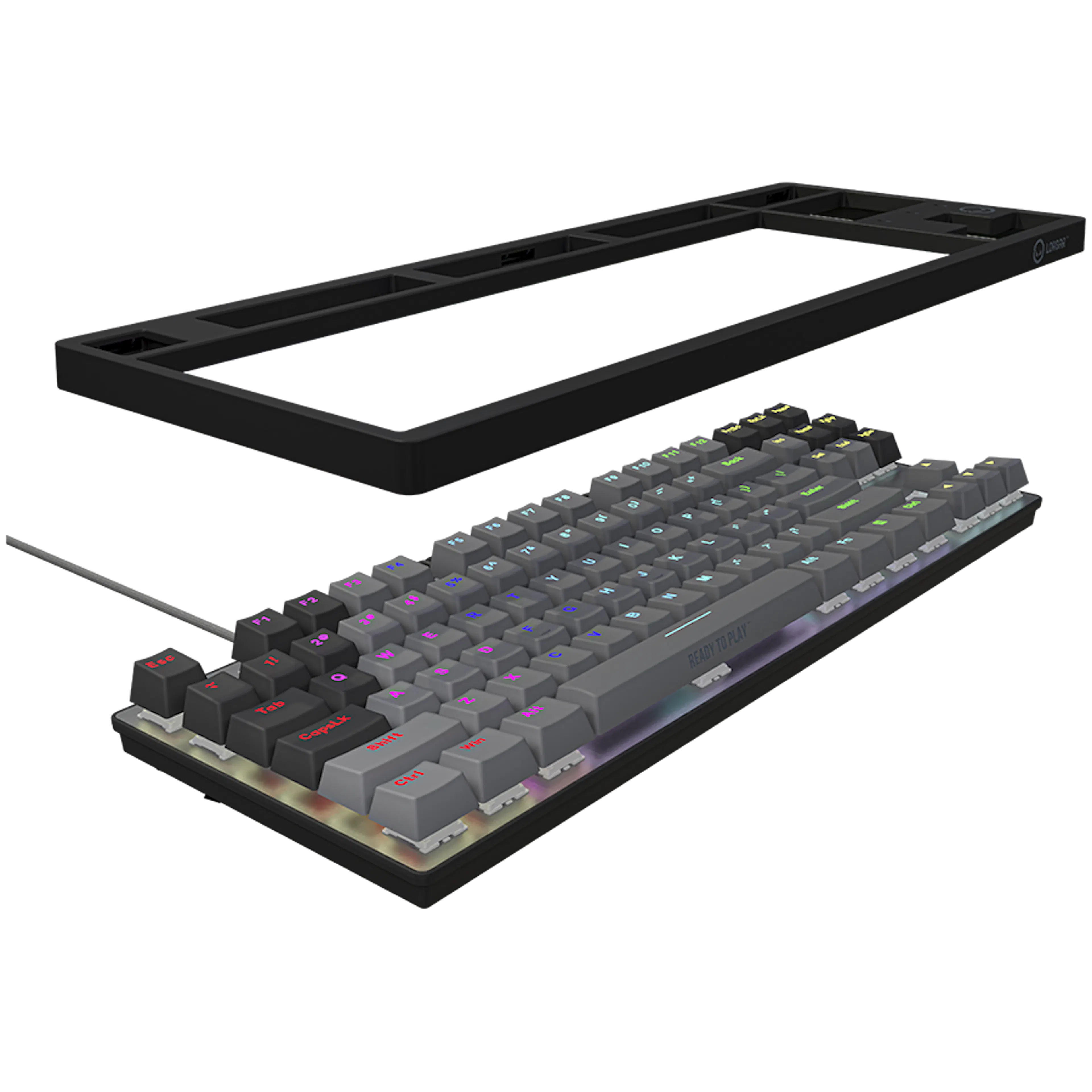 Lorgar Azar 514TKL - Wired RGB Gaming keyboard - Black