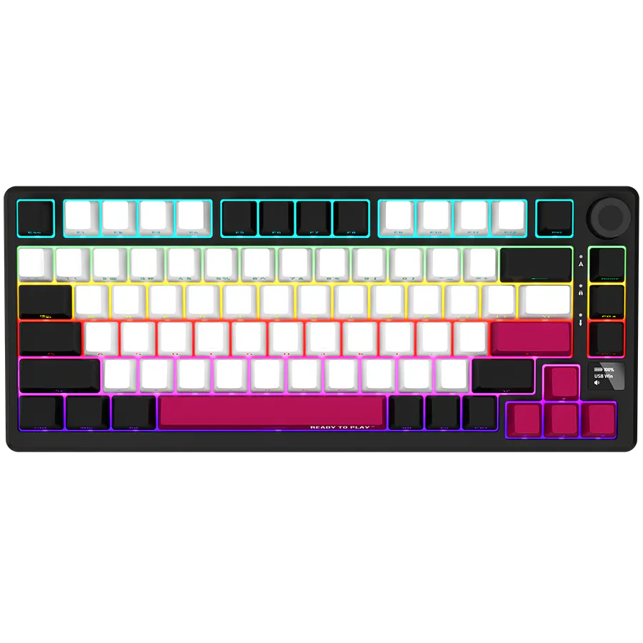 Lorgar KBP7075W – Wireless 75% Mechanical Gaming Keyboard - Black/red