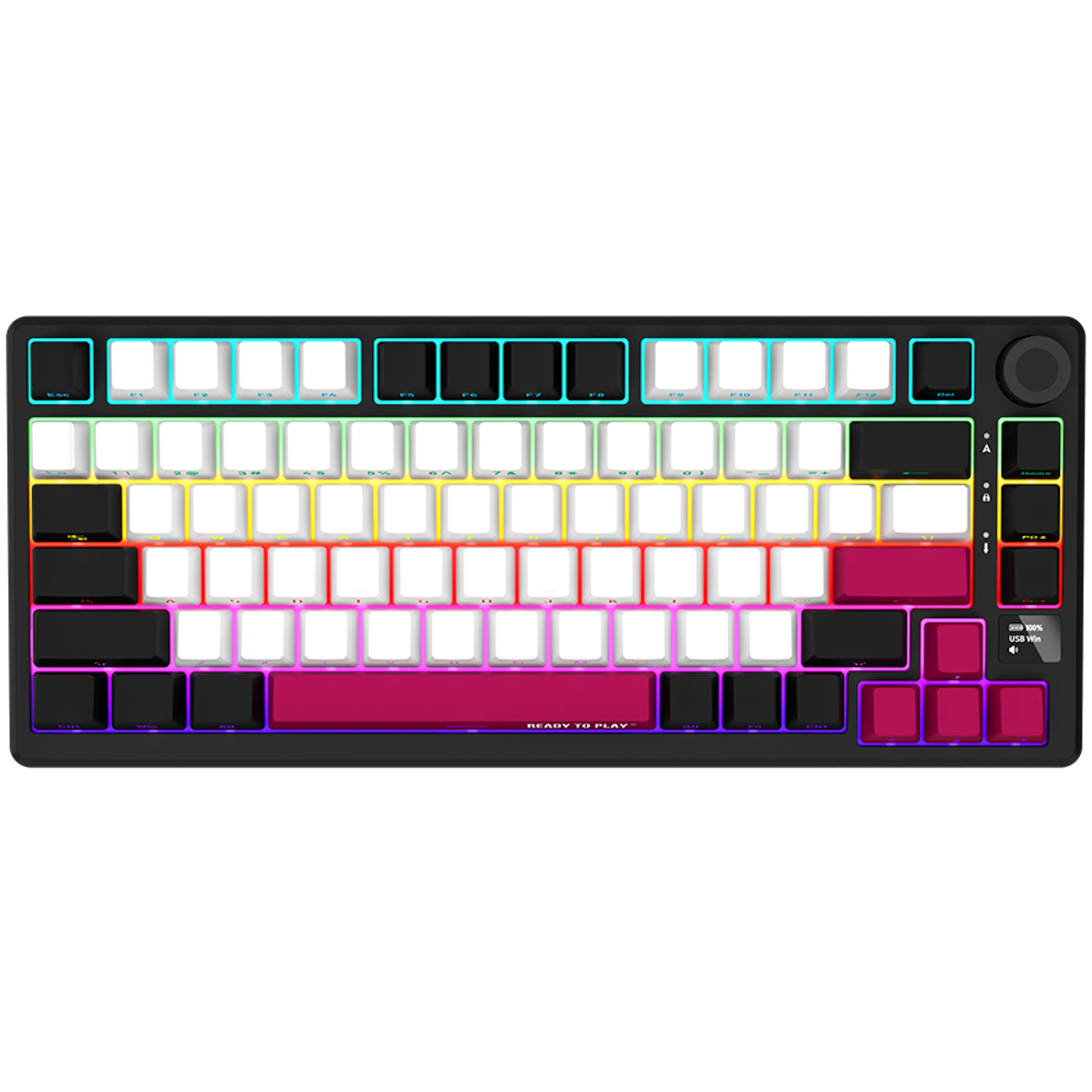 Lorgar KBP7075W – Wireless 75% Mechanical Gaming Keyboard - Black/red