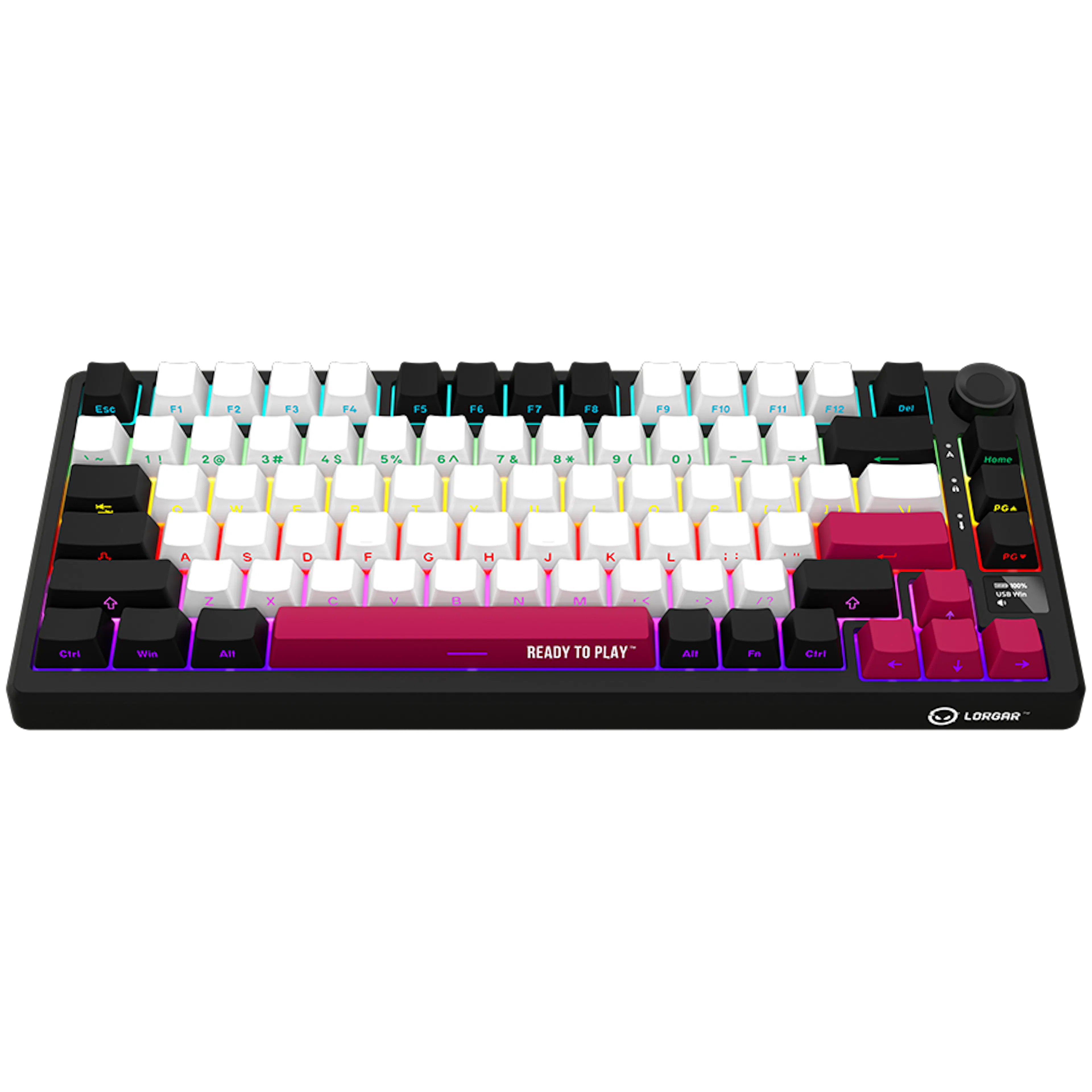 Lorgar KBP7075W – Wireless 75% Mechanical Gaming Keyboard - Black/red