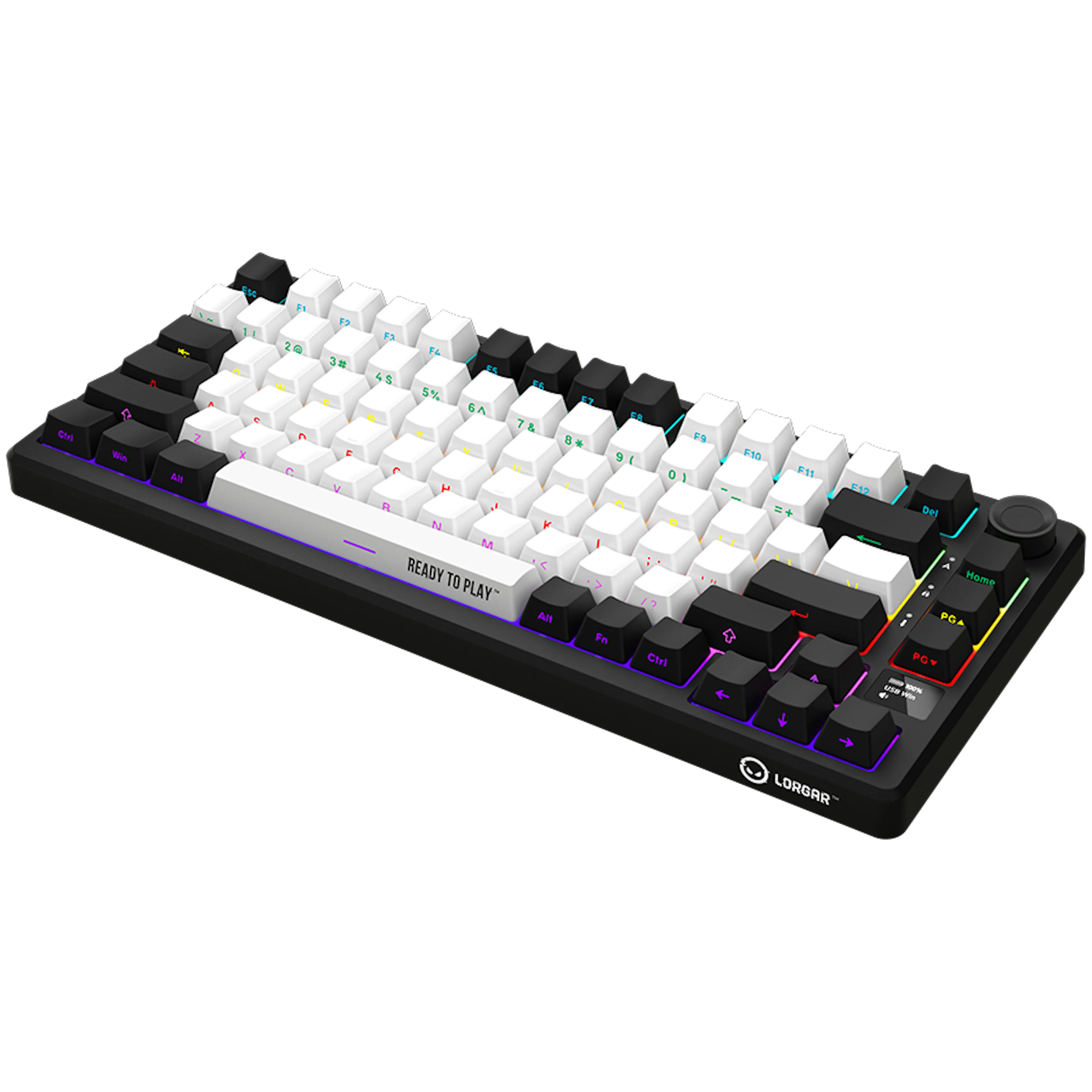 Lorgar KBP7075W – Wireless 75% Mechanical Gaming Keyboard - Black/red