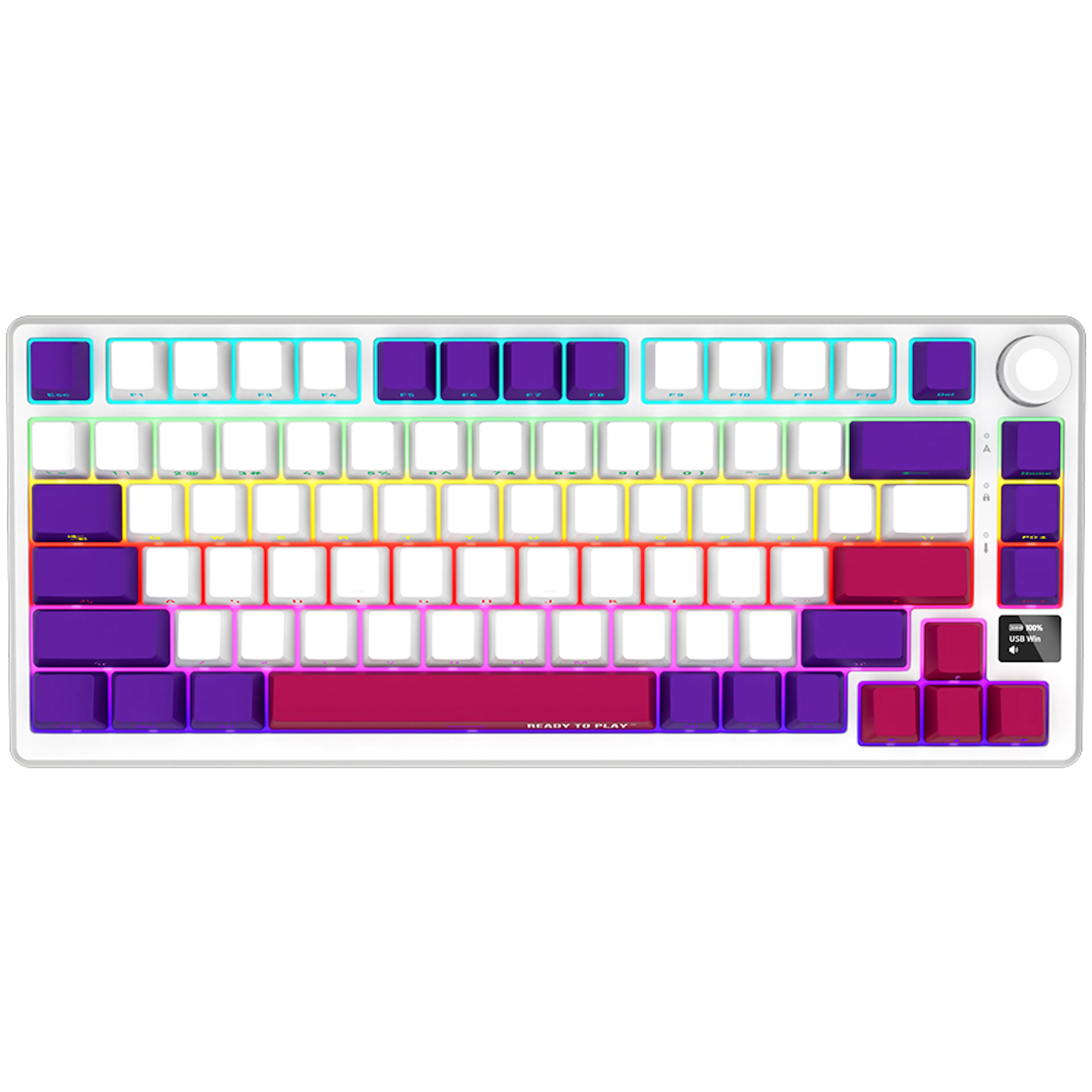 Lorgar KBP7075W – Wireless 75% Mechanical Gaming Keyboard - White