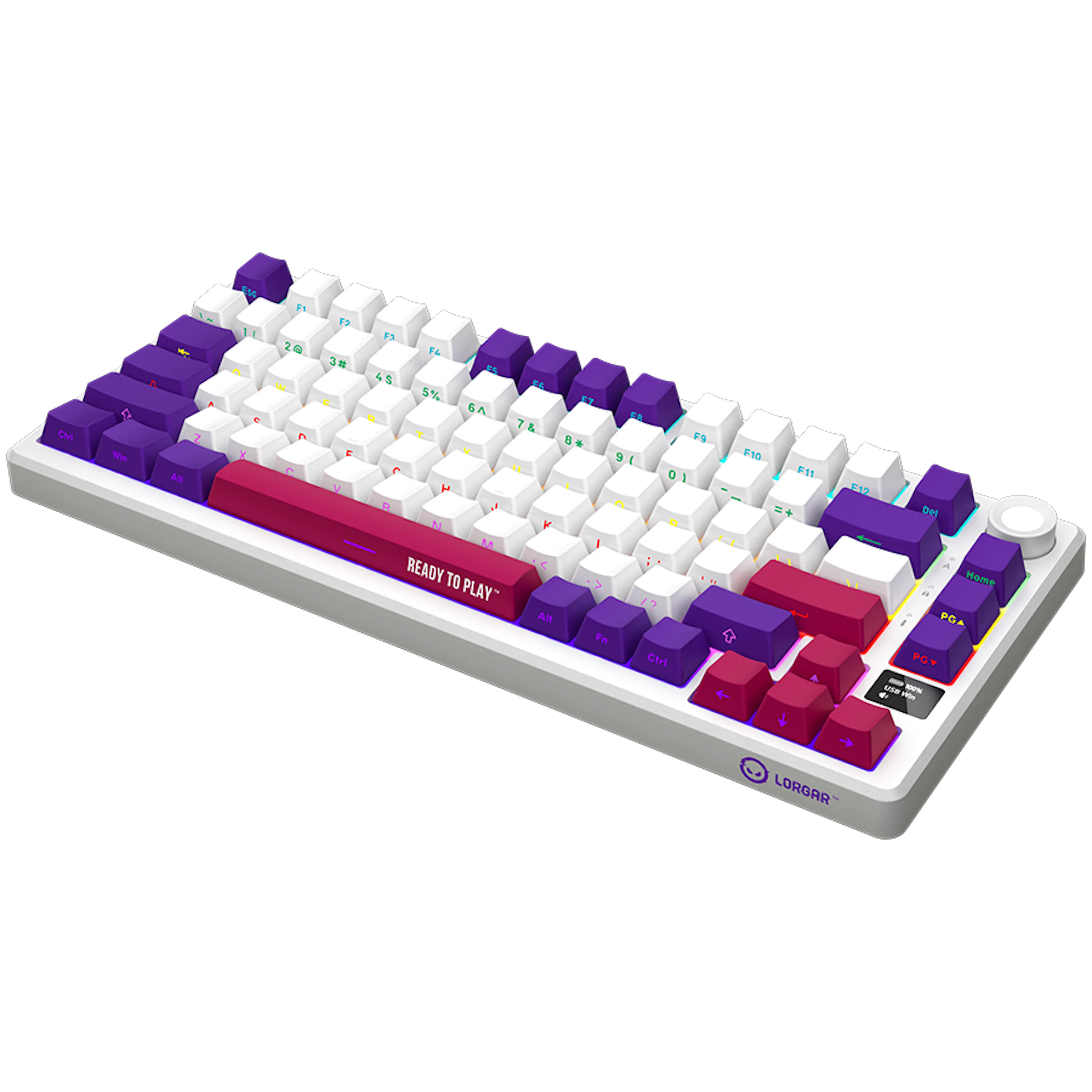 Lorgar KBP7075W – Wireless 75% Mechanical Gaming Keyboard - White