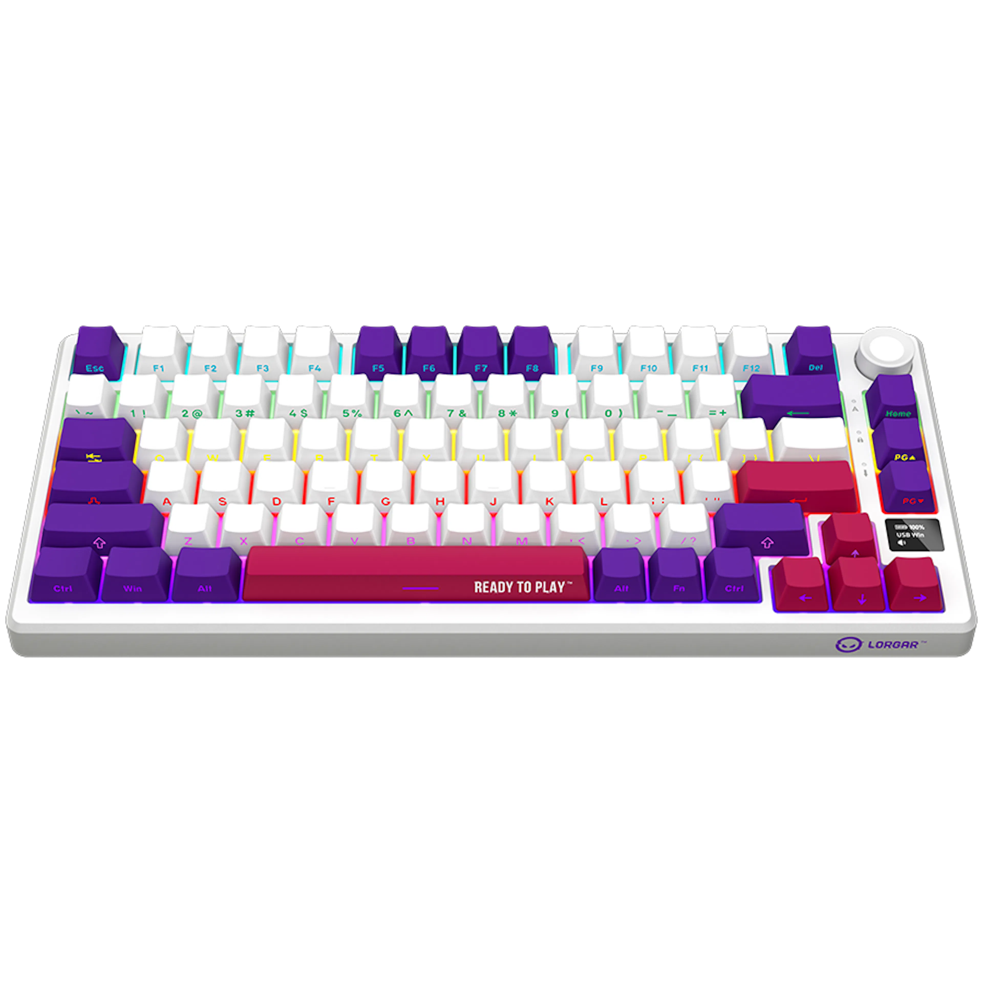 Lorgar KBP7075W – Wireless 75% Mechanical Gaming Keyboard - White