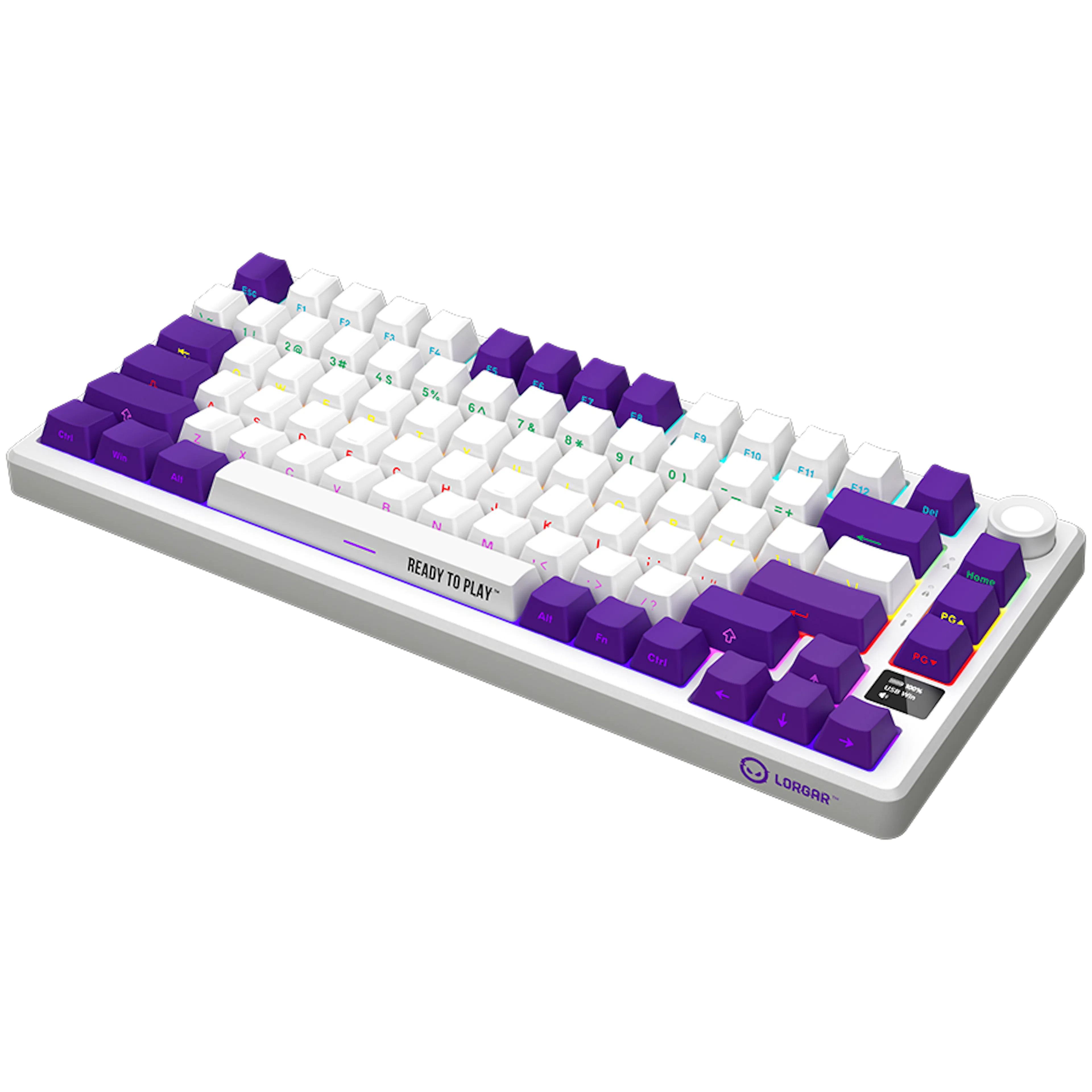 Lorgar KBP7075W – Wireless 75% Mechanical Gaming Keyboard - White
