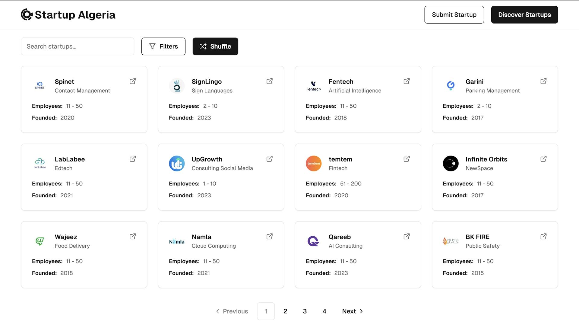 Startup Algeria Platform Directory