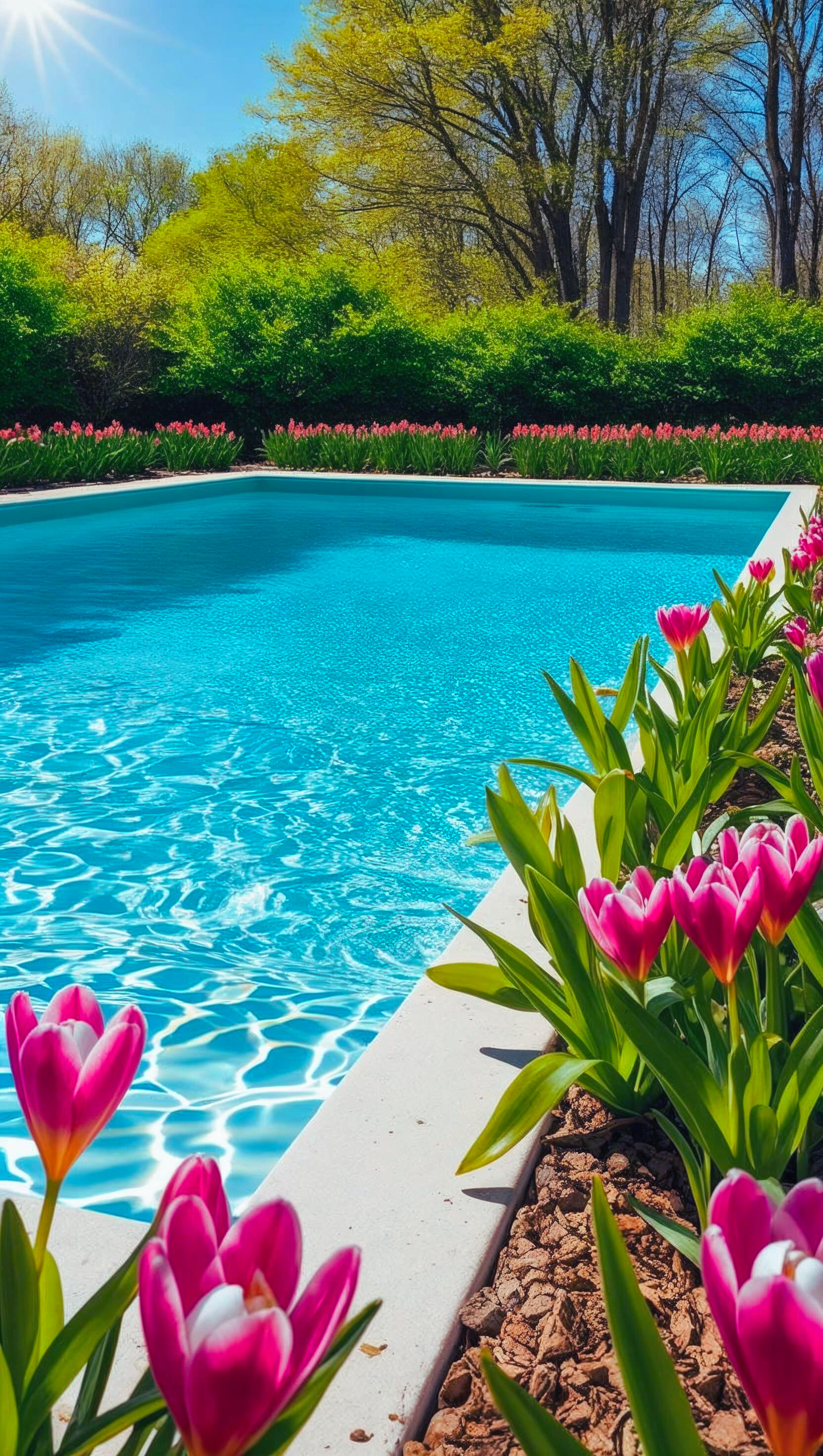 Pool in Spring time