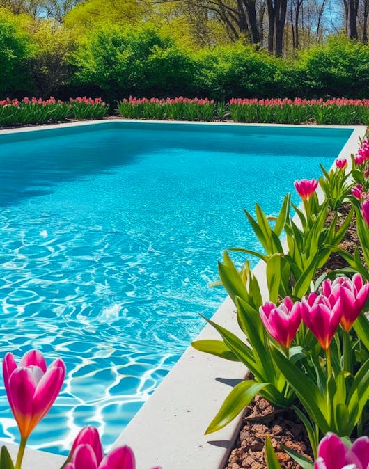 Pool in Spring time