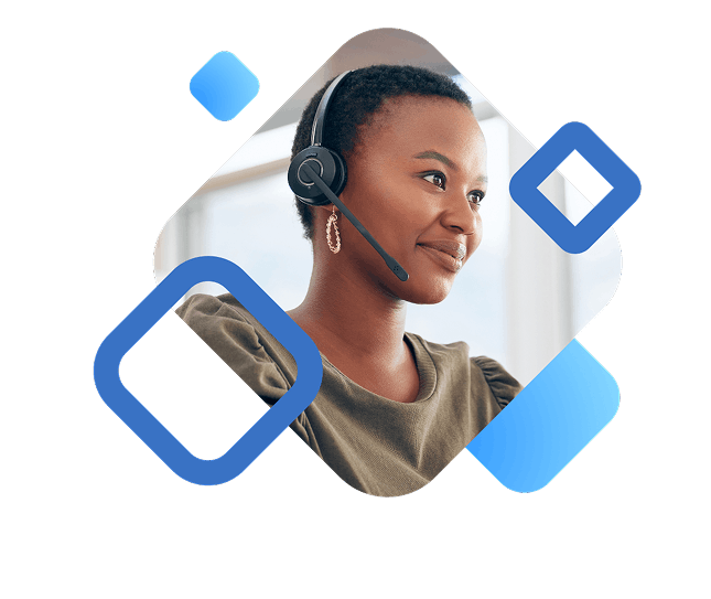 An agent wearing a headset