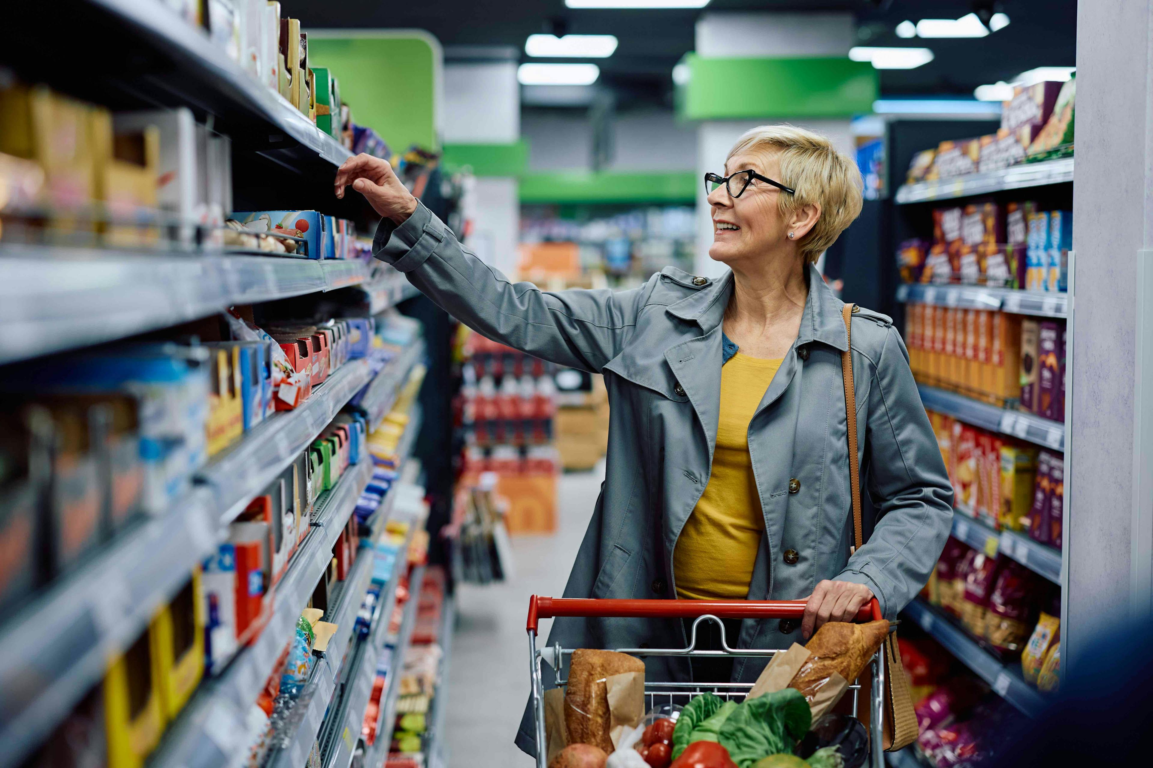 woman shopping in supermarket
