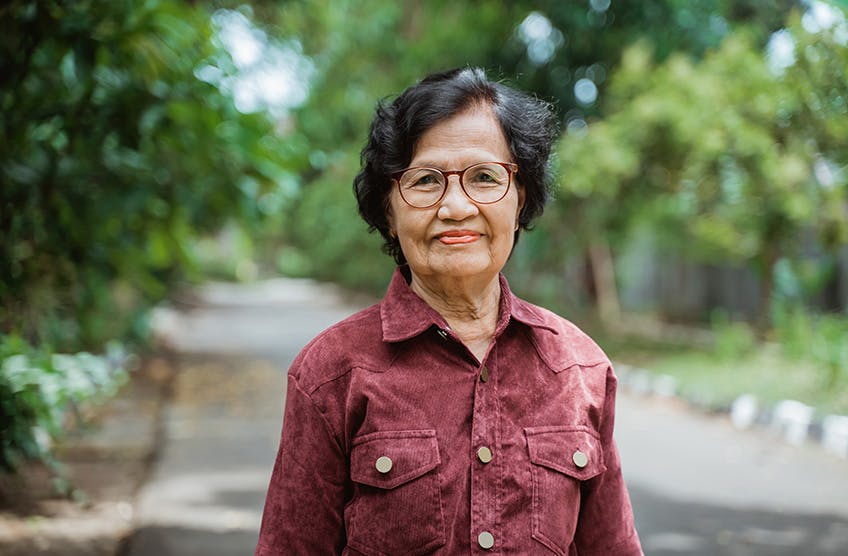 Woman in park