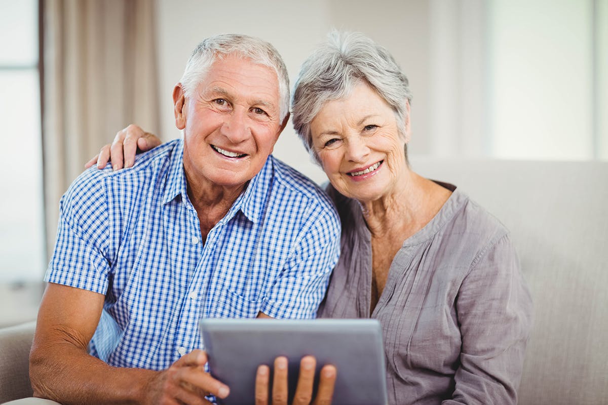 Senior Couple on a Tablet