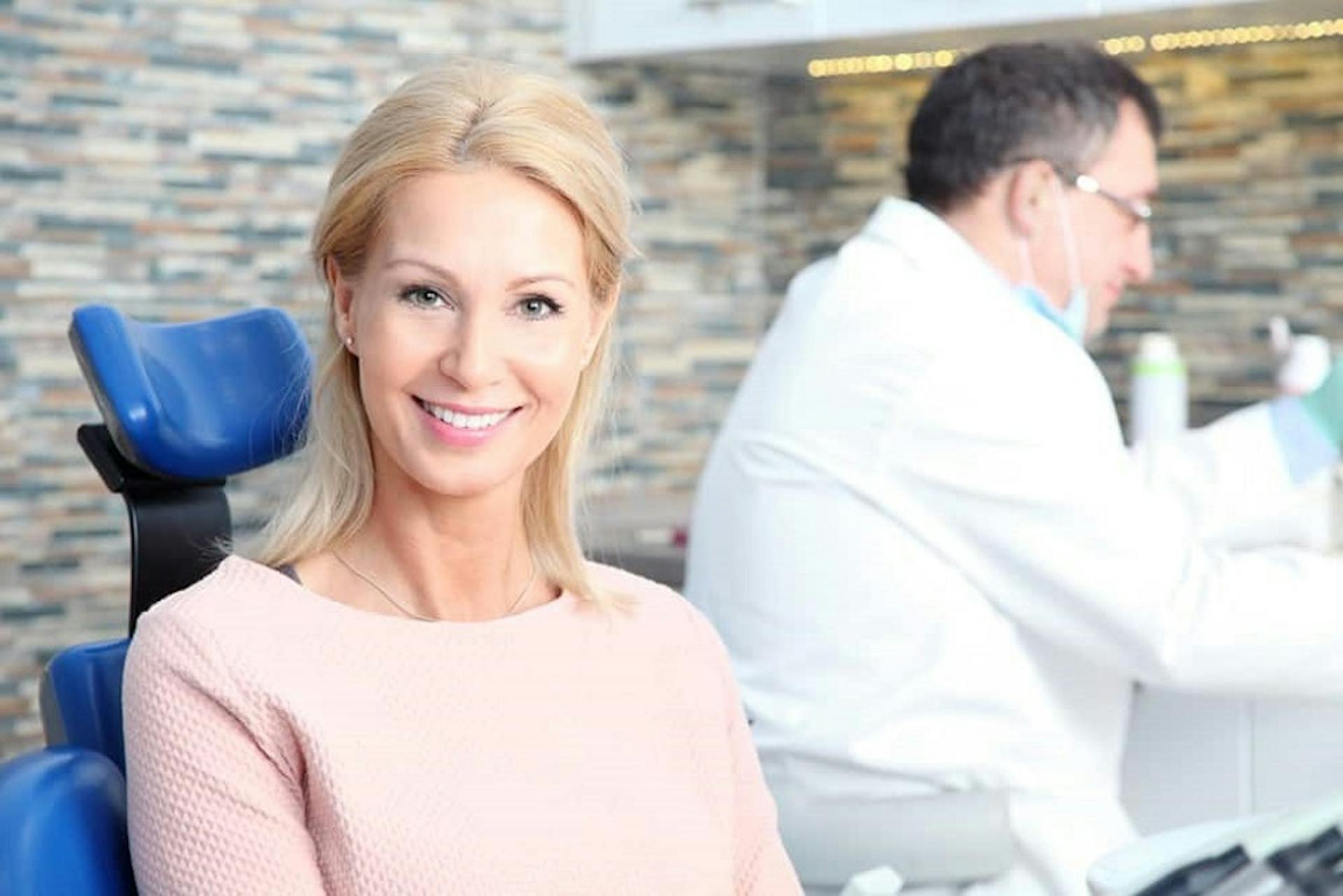Woman with dentist