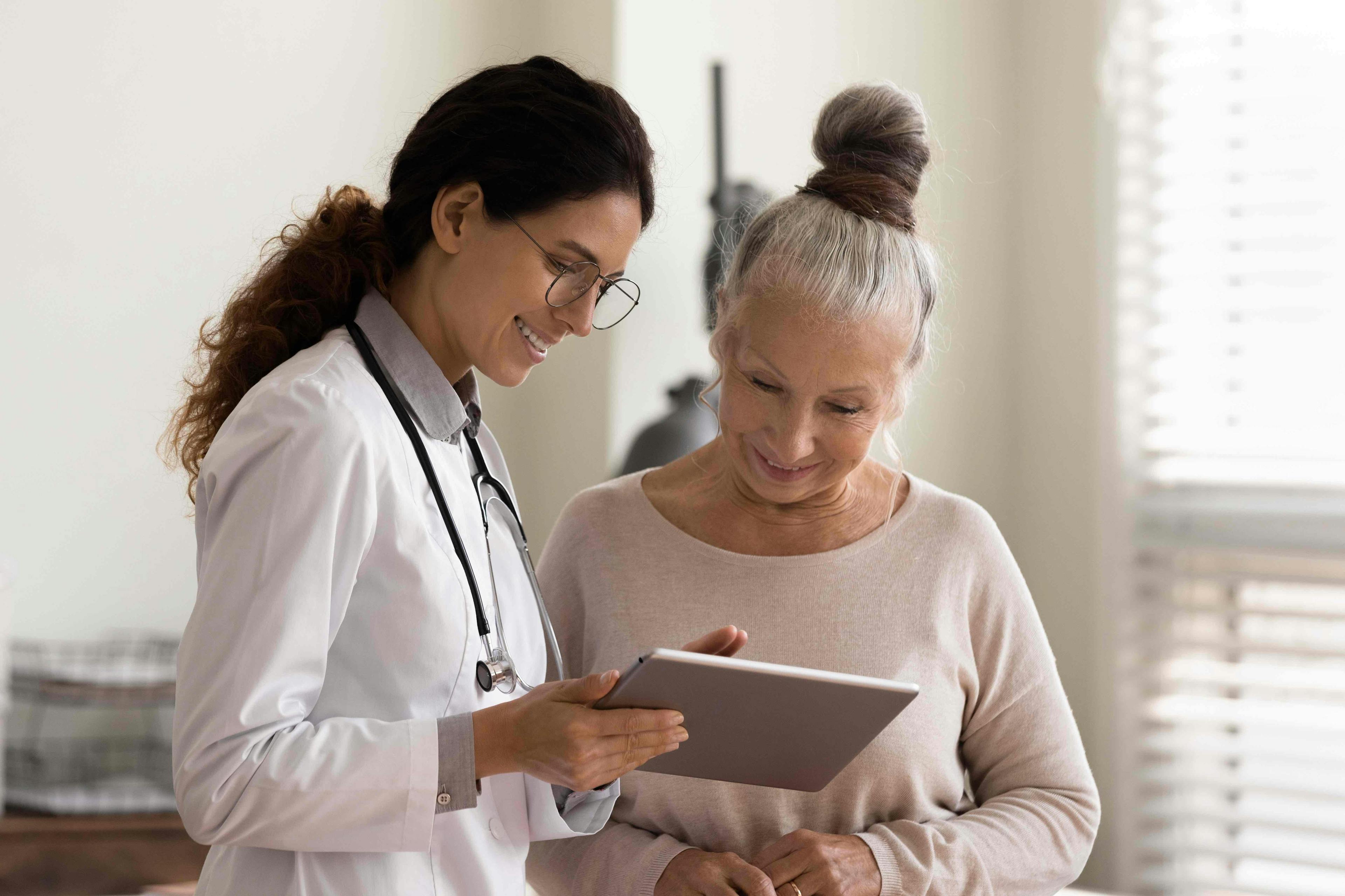 Woman consulting with her doctor