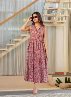 RD Fab Women Embroidered, Floral Print Anarkali Kurta