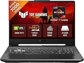 ASUSTUF A15 (2025), AMD Ryzen 7 7445HS,RTX 3050-4GB,75W TGP,16GB DDR5(Upgradeable Upto 64GB) 512GB SSD,FHD,15.6",144Hz,RGB Keyboard,Windows 11,Graphite Black,2.3 Kg FA506NCG-HN199W, Gaming Laptop