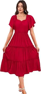 ToochkiDress for Women | Dresses for Women | Fit & Flare Dress | Anarkali Dress for Women | Midi Length Dress | Rayon Dresses | One Piece Dress for Women