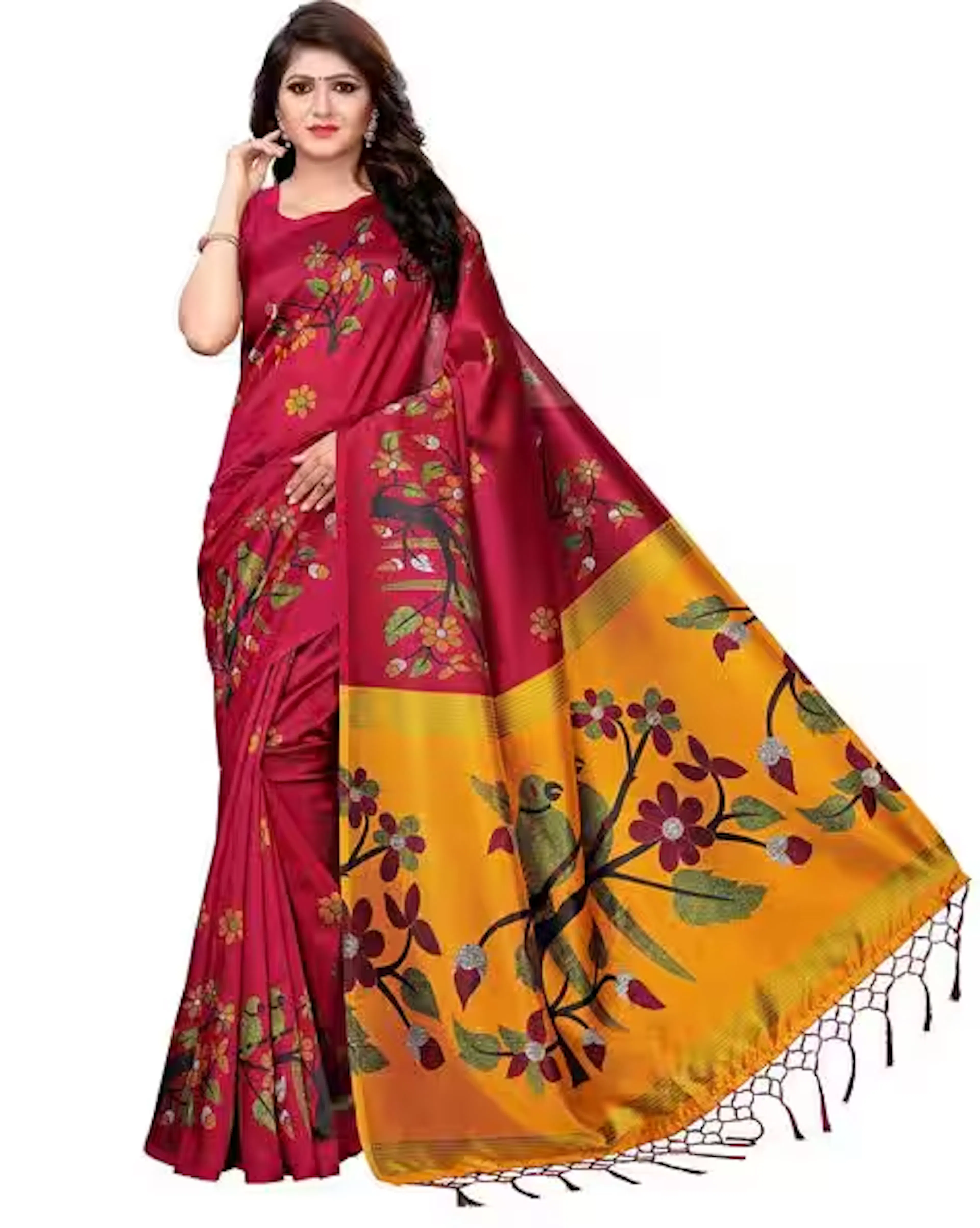 Floral Print Saree