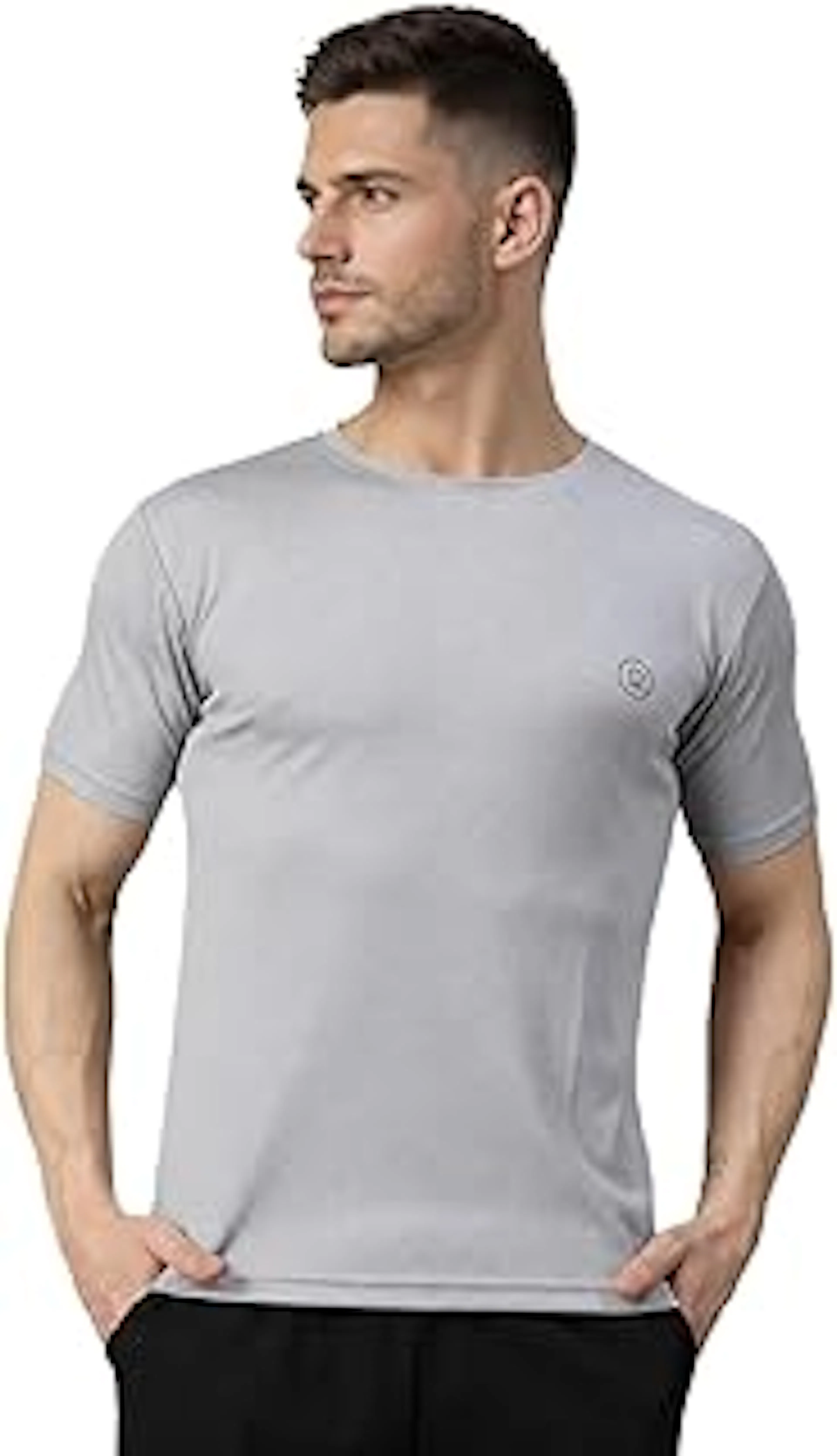 CHKOKKO Gym T Shirts for Men Workout Activewear Solid Quick Dry Sports Tshirt for man Breathable Lightweight Half Sleeve Regular Fit Round Neck Running Boys T Shirt