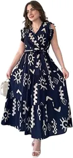 Modestouze AttiresDress for Women Western Maxi Style, Indo Western Dresses, One Piece Long Gown, A Line Flared Pattern, Ethnic Look Outfit for Women
