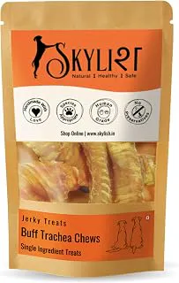Beef Buffalo Trachea Dog Chews, Certified Safe Single Ingredient High Protein Treats, No Preservatives Added, Third Party Tested Natural Crunchy Dental Snack for Dogs, 30G Pack