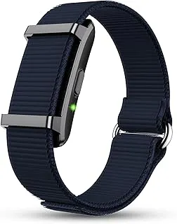 Pebble Newly Launched Qore 2 Premium Metal Fitness Band | 45 Days Battery Life, Heart Rate, SpO2, HRV & Body Temp Monitor, Sleep Tracker, AI Health Analysis, Smart Notifications (Nebula Blue)