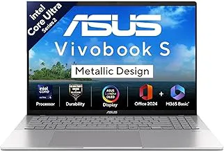 ASUSVivobook S16,Intel Core Ultra 5 225H,AI PC(Intel Arc iGPU/16GB RAM/512GB SSD/FHD/16/60Hz/Backlit Keyboard/70Whr/Windows 11/M365 Basic(1Year)*/Office Home 2024/Cool Silver/1.7 Kg) S3607CA-SH071WS