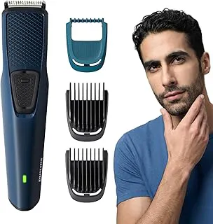 Philips India's No.1 Men's Trimmer* | Skin Safe Beard Trimmer for Men | Durapower tech | Self Sharpening Blades | Skin Protect Comb | 30 min runtime USB charging | No oil needed | 2yr warranty |BT1244