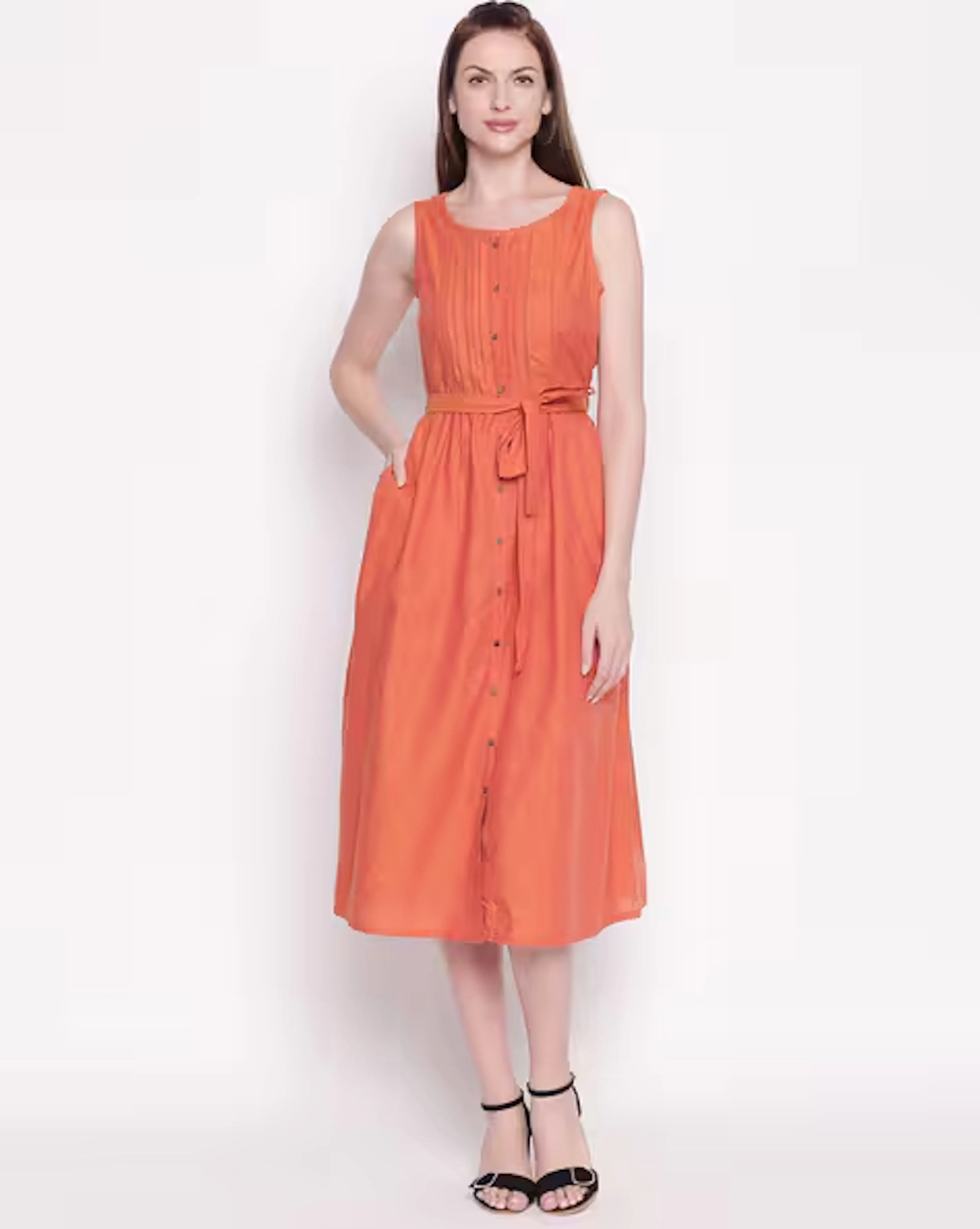 Textured A-line Dress