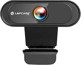 LAPCARE Lapcam HD 720M P, Noise Isolated Microphone with Computer HD stremaing Web cam for Desktop & Laptop with mic with Wide Angle Lens & Large Sensor for Superior Low Light, Optical (Black)