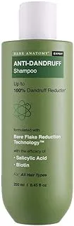Bare Anatomy Anti-Dandruff Shampoo | Up To 100% Dandruff Reduction | ZPTO-Free | pH 5.3 | Salicylic Acid, Piroctone Olamine, Biotin & Menthol | Non-Drying Formula | Suitable for Men & Women | 250 ml Anti Dandruff Shampoo