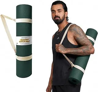 Boldfit Yoga Mats For Women and Men Exercise For Home Workout Gym Anti Slip EVA Material Yoga Mat 4Mm For Kids Gym Mats - Green